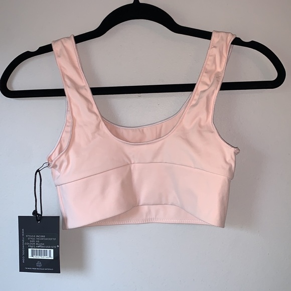 It's Now Cool Contour Crop Bikini Top in Blush - Picture 5 of 7